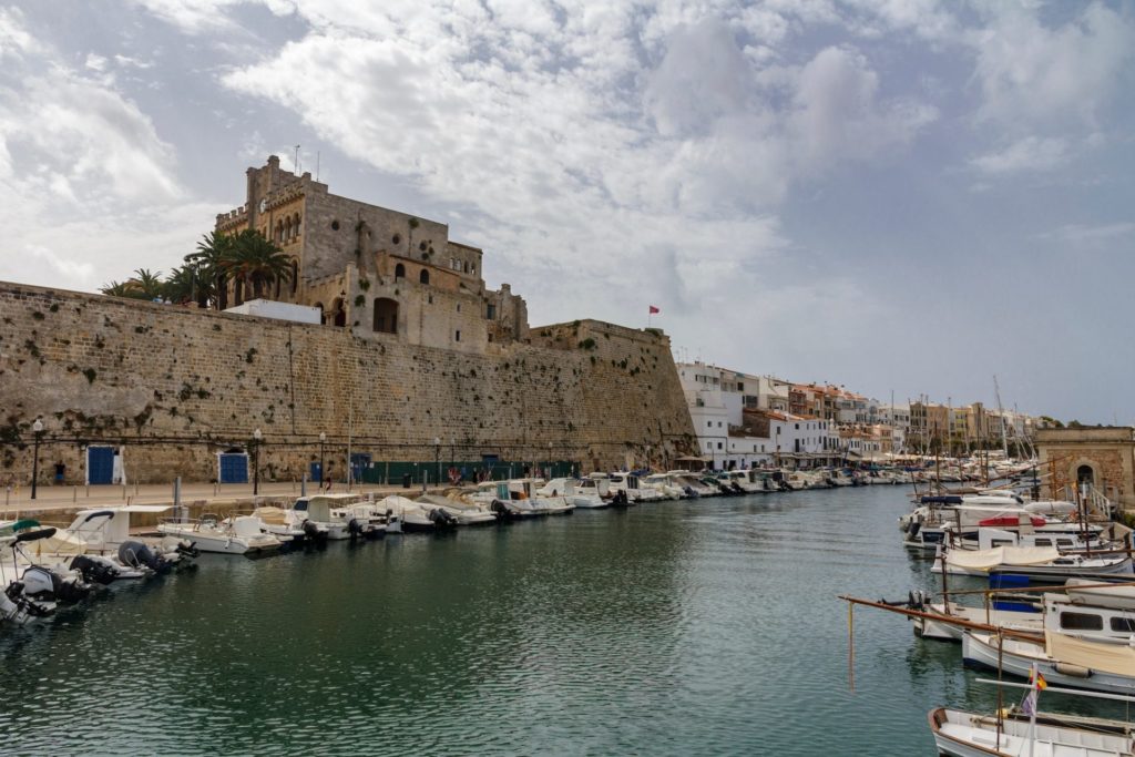 Port of Ciutadella, picturesque village in Menorca, ships, sailboats, harbor, sea, old town, island