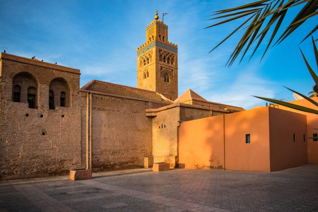 Marrakesh Koutoubia Mosque in warm sun light