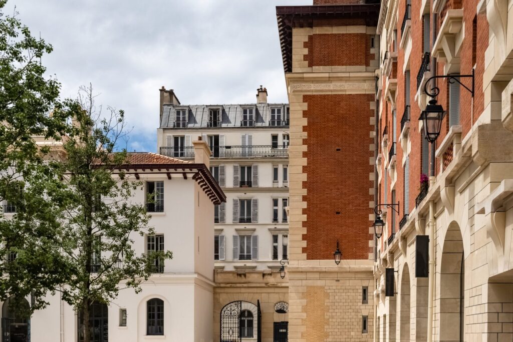 Edificios de la bonita zona de Le Marais en París